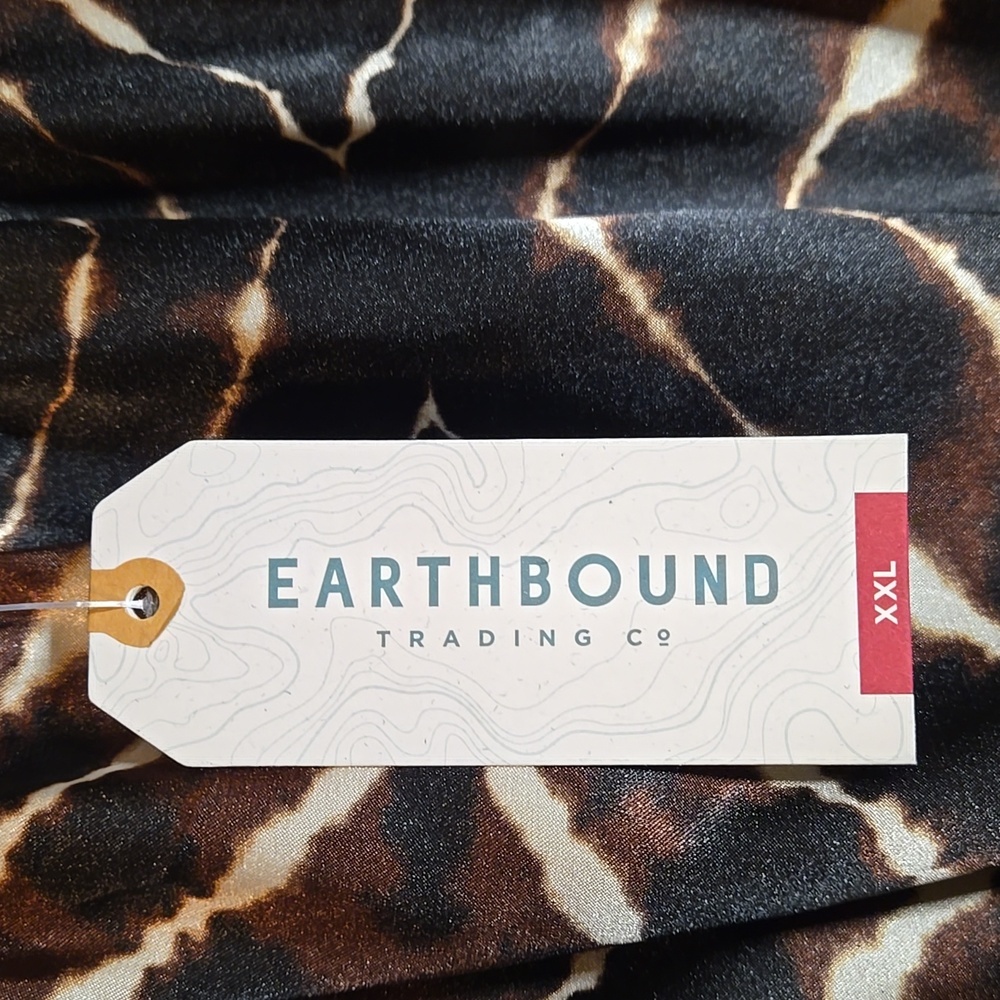 Earthbound Elegant Off-Shoulder Black and Brown Women's Top - Picture 4 of 4